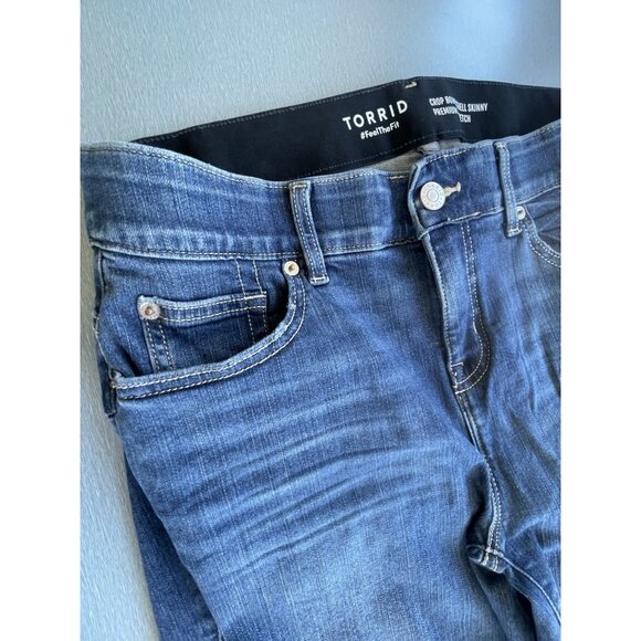 Torrid Women's Crop Bombshell Skinny Jeans High-Rise Premium Stretch Size 14 - Picture 7 of 14